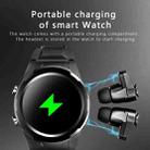 F6 1.28 inch IPS Screen 2 in 1 Bluetooth Earphone Smart Watch, Support Heart Rate & Blood Oxygen Monitoring / Bluetooth Music, Style:Silicone Strap(Black) - 5
