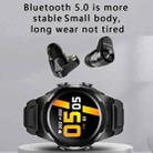 F6 1.28 inch IPS Screen 2 in 1 Bluetooth Earphone Smart Watch, Support Heart Rate & Blood Oxygen Monitoring / Bluetooth Music, Style:Silicone Strap(Black) - 14