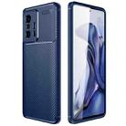 For Xiaomi Mi 11T / 11T Pro Carbon Fiber Texture Shockproof TPU Case(Blue) - 1