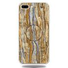 For iPhone 8 Plus & 7 Plus Embossed Varnished Marble TPU Protective Case with Holder(Brown) - 1