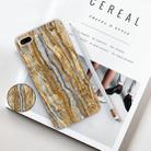 For iPhone 8 Plus & 7 Plus Embossed Varnished Marble TPU Protective Case with Holder(Brown) - 2