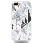 For iPhone 8 Plus & 7 Plus Embossed Varnished Marble TPU Protective Case with Holder(Polytriangle) - 1