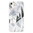 For iPhone 8 & 7 Embossed Varnished Marble TPU Protective Case with Holder(Polytriangle) - 1