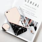 For iPhone 6 & 6s Embossed Varnished Marble TPU Protective Case with Holder(Black White Pink) - 2