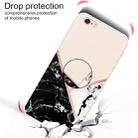 For iPhone 6 & 6s Embossed Varnished Marble TPU Protective Case with Holder(Black White Pink) - 3