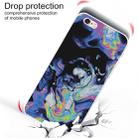 For iPhone 6 & 6s Embossed Varnished Marble TPU Protective Case with Holder(Deep Purple) - 3