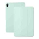 For Xiaomi Pad 5 / Pad 5 Pro Solid Color Magnetic Horizontal Flip Leather Case with Holder(Mint Green) - 1