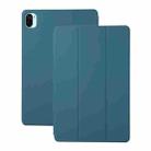 For Xiaomi Pad 5 / Pad 5 Pro Solid Color Magnetic Horizontal Flip Leather Case with Holder(Dark Green) - 1
