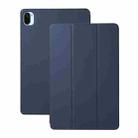 For Xiaomi Pad 5 / Pad 5 Pro Solid Color Magnetic Horizontal Flip Leather Case with Holder(Dark Blue) - 1