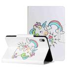 For iPad mini 6 Painted Pattern Horizontal Flip Leather Tablet Case with Holder(Sideways Unicorn) - 1