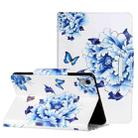 For iPad mini 6 Painted Pattern Horizontal Flip Leather Tablet Case with Holder(Blue and White Porcelain Butterfly) - 1