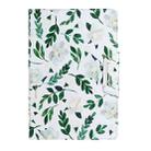 For iPad mini 6 Painted Pattern Horizontal Flip Leather Tablet Case with Holder(White Flower Leaves) - 2