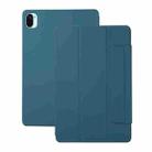 For Xiaomi Pad 5 / Pad 5 Pro Solid Color Magnetic Buckle Horizontal Flip Leather Case with Holder(Dark Green) - 1