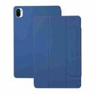 For Xiaomi Pad 5 / Pad 5 Pro Solid Color Magnetic Buckle Horizontal Flip Leather Case with Holder(Blue) - 1