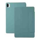 For Xiaomi Pad 5 / Pad 5 Pro Solid Color Magnetic Buckle Horizontal Flip Leather Case with Holder(Pine Needle Green) - 1