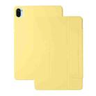 For Xiaomi Pad 5 / Pad 5 Pro Solid Color Magnetic Buckle Horizontal Flip Leather Case with Holder(Yellow) - 1