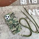 For iPhone 13 Pro Max Camouflage Pattern IMD Shockproof TPU Protective Case with Lanyard (AOR2) - 1