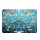 For iPad mini 6 Dual-folding Coloured Drawing Voltage Horizontal Flip PU Leather Tablet Case with Holder & Sleep / Wake-up Function(White Cherry Blossoms) - 1