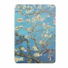 For iPad mini 6 Dual-folding Coloured Drawing Voltage Horizontal Flip PU Leather Tablet Case with Holder & Sleep / Wake-up Function(White Cherry Blossoms) - 2