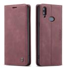 For Galaxy A10s CaseMe-013 Multifunctional Horizontal Flip Leather Case with Card Slot & Holder & Wallet(Wine Red) - 1