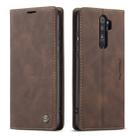 For Xiaomi Redmi Note 8 Pro CaseMe-013 Multifunctional Horizontal Flip Leather Case with Card Slot & Holder & Wallet(Coffee) - 1