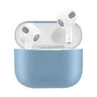 Solid Color Silicone Earphone Protective Case for AirPods 3(Light Blue) - 1