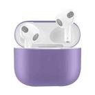 Solid Color Silicone Earphone Protective Case for AirPods 3(Light Purple) - 1