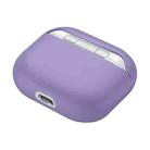 Solid Color Silicone Earphone Protective Case for AirPods 3(Light Purple) - 3
