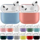 Solid Color Silicone Earphone Protective Case for AirPods 3(Light Purple) - 4