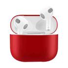 Solid Color Silicone Earphone Protective Case for AirPods 3(Red) - 1