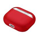 Solid Color Silicone Earphone Protective Case for AirPods 3(Red) - 2