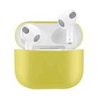 Solid Color Silicone Earphone Protective Case for AirPods 3(Yellow) - 1
