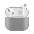 Solid Color Silicone Earphone Protective Case for AirPods 3(Light Gray) - 1