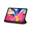 For iPad mini 6 Back Sticker Skin Feel Horizontal Flip Leather Tablet Case with Tri-fold Holder(Black) - 6