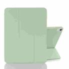 For iPad mini 6 Back Sticker Skin Feel Horizontal Flip Leather Tablet Case with Tri-fold Holder(Grass Green) - 1