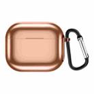 Electroplating TPU Earphone Protective Case for AirPods 3, with Hook(Gold) - 2