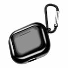 Electroplating TPU Earphone Protective Case for AirPods 3, with Hook(Black) - 3