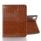For iPad mini 6 Crocodile Texture Horizontal Flip Leather Tablet Case with Holder & Card Slot & Wallet(Brown) - 1