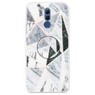 For Huawei Mate 20 Lite Embossed Varnished Marble TPU Protective Case with Holder(Polytriangle) - 1