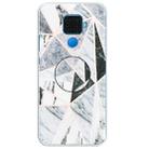 For Huawei Mate 30 Lite Embossed Varnished Marble TPU Protective Case with Holder(Polytriangle) - 1