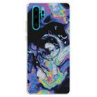 For Huawei P30 Pro Embossed Varnished Marble TPU Protective Case with Holder(Deep Purple) - 1