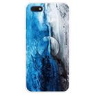 For Huawei Y5 Lite 2018 Embossed Varnished Marble TPU Protective Case with Holder(Dark Blue) - 1