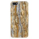 For Huawei Y5 Lite 2018 Embossed Varnished Marble TPU Protective Case with Holder(Brown) - 1