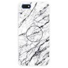 For Huawei Y5 Lite 2018 Embossed Varnished Marble TPU Protective Case with Holder(White) - 1