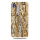 For Huawei Honor 8S Embossed Varnished Marble TPU Protective Case with Holder(Brown) - 1