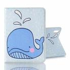 For iPad mini 6 Cartoon Pattern Horizontal Flip Leather Tablet Case with Card Slots & Holder & Wallet(Dolphin) - 1