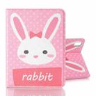 For iPad mini 6 Cartoon Pattern Horizontal Flip Leather Tablet Case with Card Slots & Holder & Wallet(Rabbit) - 1
