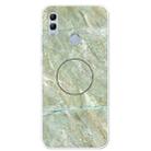 For Huawei Honor 10 Lite Embossed Varnished Marble TPU Protective Case with Holder(Light Green) - 1