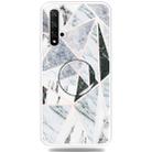 For Huawei Honor 20 Embossed Varnished Marble TPU Protective Case with Holder(Polytriangle) - 1