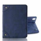 For iPad mini 6 Retro Book Style Horizontal Flip PU Leather Tablet Case with Holder & Card Slots & Wallet(Navy Blue) - 1